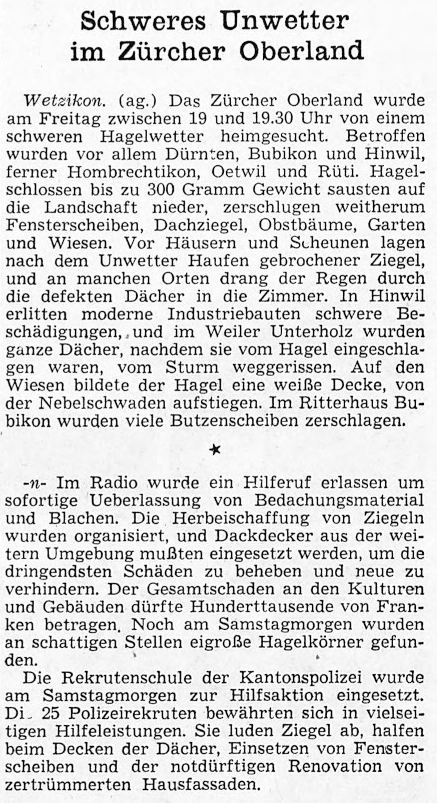 19570621 01 Hagelunwetter Zürcher Oberland DieTat.jpg