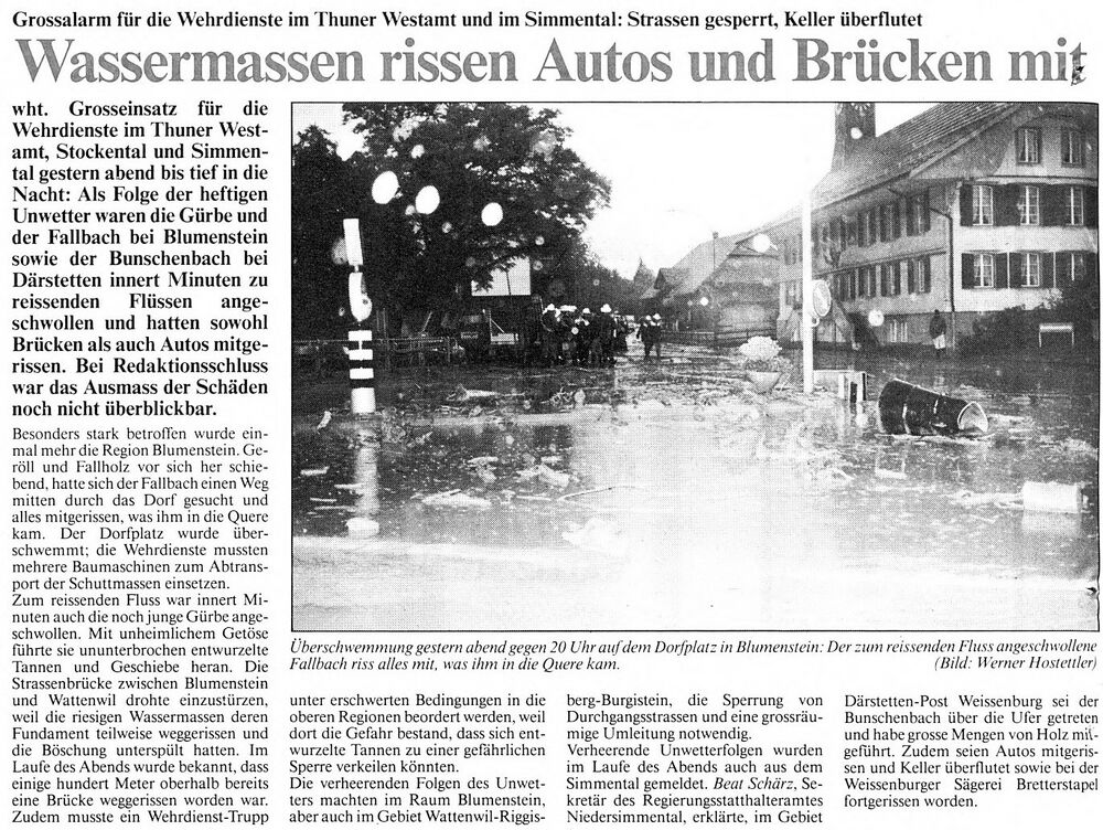 19900729 01 Sturzflut Gantrisch-Gebiet Thuner Tagblatt 30.07.90 02.jpg