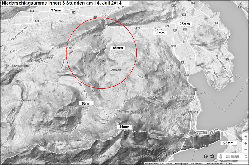 20140714 01 Sturzflut Obernau LU karte regensummen6h.jpg