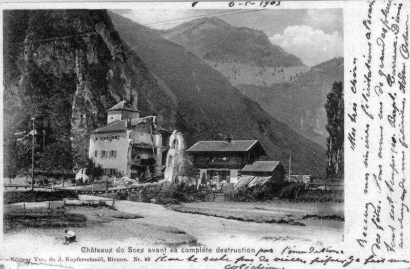 Datei:19020709 03 Sturzflut Chessel VD Chateau 1903.jpg