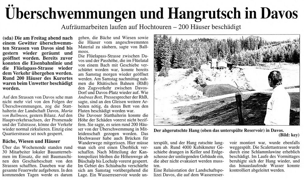 19950714 01 Sturzflut Davos GR Thuner Tagblatt 17. Juli 1995.jpg