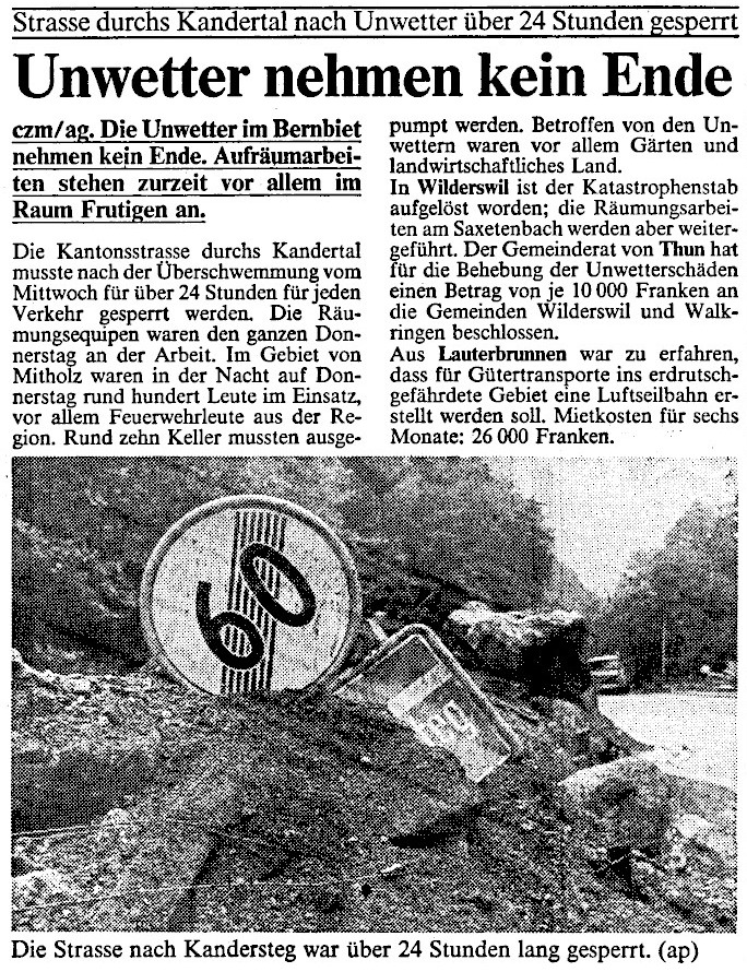 19870715 01 Flood Kandersteg BE Der Bund 17.07.87.jpg
