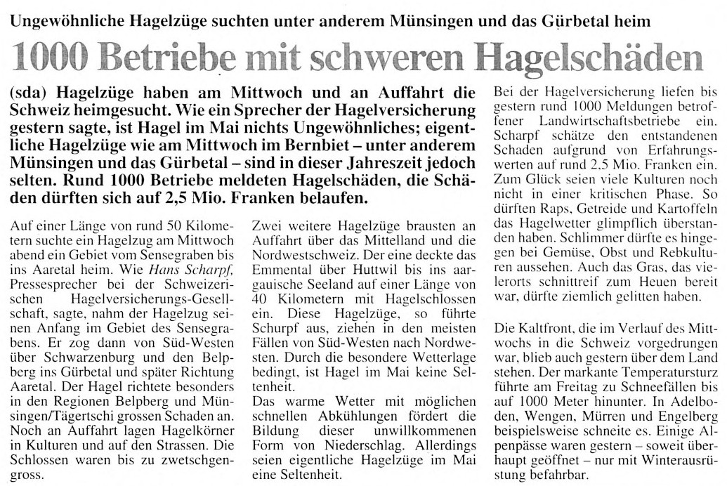 19930519 01 Grosser Hagel Riggisberg Thuner Tagblatt 22.05.93.jpg