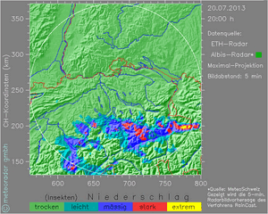 20130720 01 Flood Saas im Praettigau GR ETH radarloop 20.gif