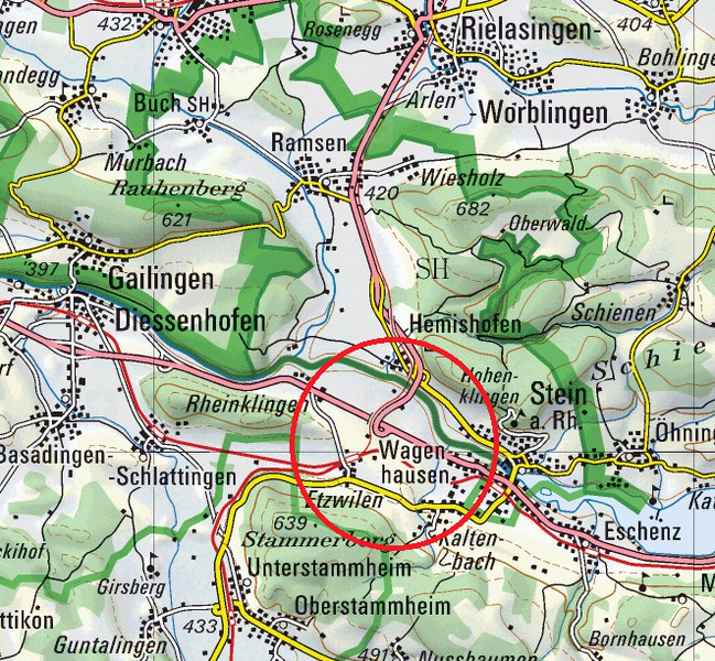 Datei:20140711 01 Verdacht Tornado Wagenhausen TG Karte Uebersicht.png